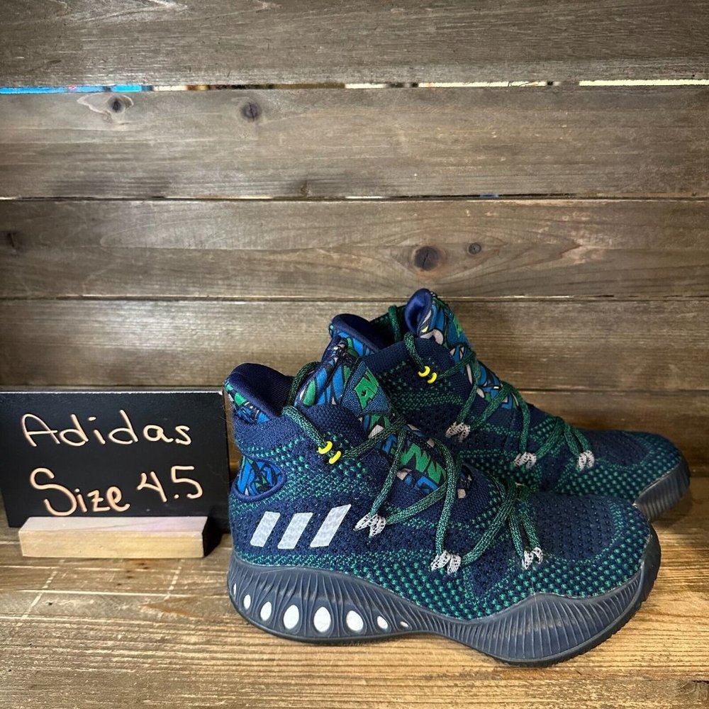 Kids Adidas Crazy Explosive Blue Primeknit Basketball Shoes Sneakers Size‎ 4.5 Y